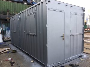 Outside of Container Conversion to Office Space