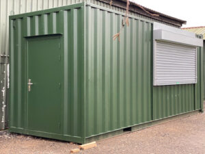 Green Shipping Container for Catering